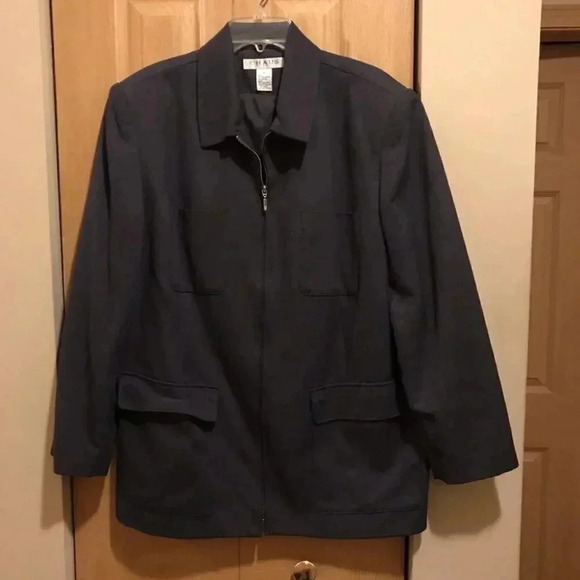 Chaus Woman Gray Full Zip Blazer Jacket Coat size 18 - Picture 1 of 6
